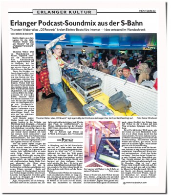 "Erlanger Podcast-Soundmix aus der S-Bahn", Erlanger Nachrichten, Kultur