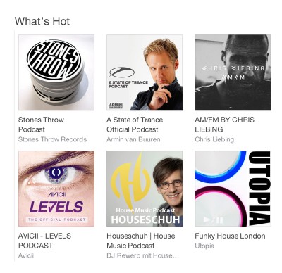 Houseschuh in der iTunes What's Hot Kategorie