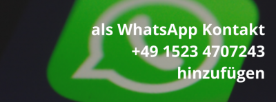 Houseschuh als WhatsApp Kontakt hinzufügen
