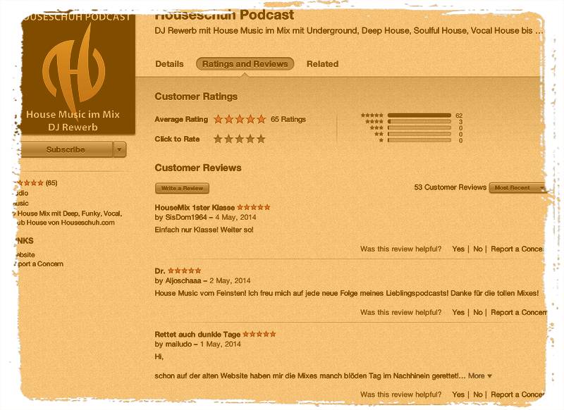 Podcast Rezensionen bei iTunes