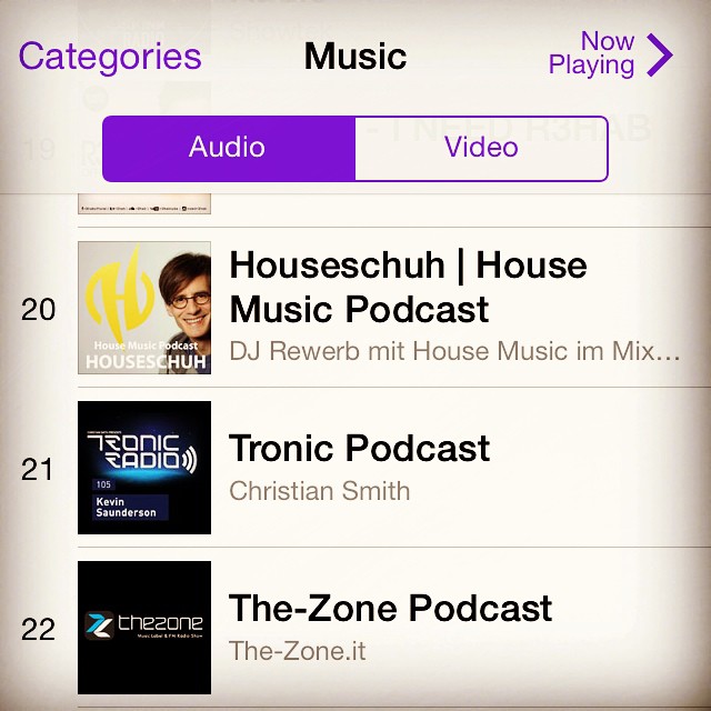 iTunes Podcast Music Charts, Platz 20